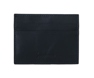 Elegant Blue Leather Men's Wallet